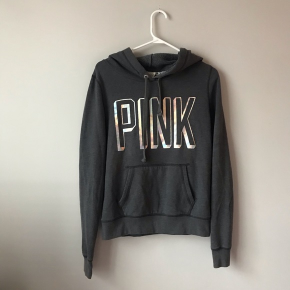 PINK Victoria's Secret Tops - 🦋3/50$ PINK Gray Hologram Foil Bling Pullover
